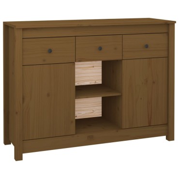 vidaXL Ντουλάπι Καφέ Μελί 100x35x74,5cm από Μασίφ Ξύλο Πεύκου 1 τεμ.