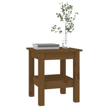 vidaXL Τραπεζάκι Σαλονιού Καφέ Μελί 35x35x40cm Μασίφ Ξύλο Πεύκου 1 τεμ.