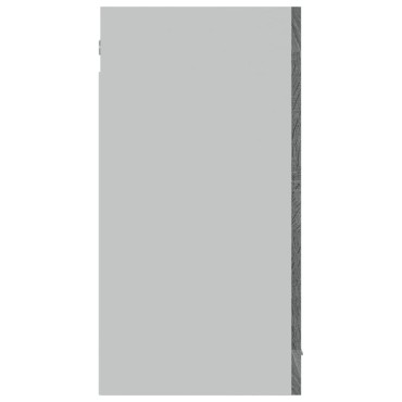 vidaXL Κρεμαστό Ντουλάπι Γυάλινο Lyon Γκρι Sonoma 80x31x60cm 1 τεμ.