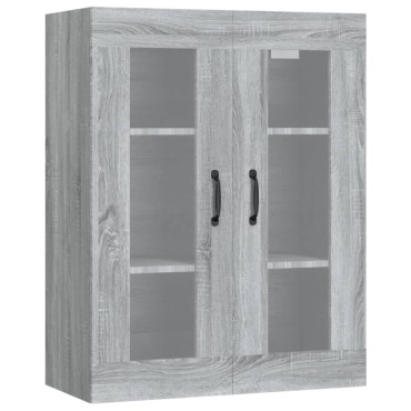vidaXL Ντουλάπι Τοίχου Κρεμαστό Γκρι sonoma 69,5x34x90cm 1 τεμ.