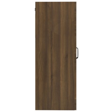 vidaXL Κρεμαστό Ντουλάπι Τοίχου Καφέ Δρυς 69,5x34x90cm Επεξ. Ξύλο 1 τεμ.