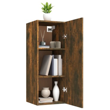 vidaXL Ντουλάπι Τοίχου Καπνιστή δρυς 34,5x34x90cm Επεξεργασμένο Ξύλο 1 τεμ.