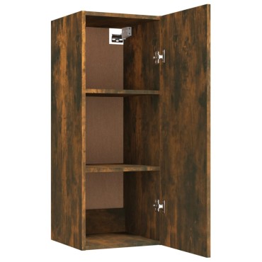vidaXL Ντουλάπι Τοίχου Καπνιστή δρυς 34,5x34x90cm Επεξεργασμένο Ξύλο 1 τεμ.