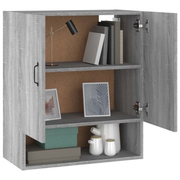vidaXL Ντουλάπι Τοίχου Γκρι Sonoma 60x31x70cm Επεξεργασμένο Ξύλο 1 τεμ.