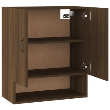 vidaXL Ντουλάπι Τοίχου Καφέ Δρυς 60x31x70cm Επεξεργασμένο Ξύλο 1 τεμ.