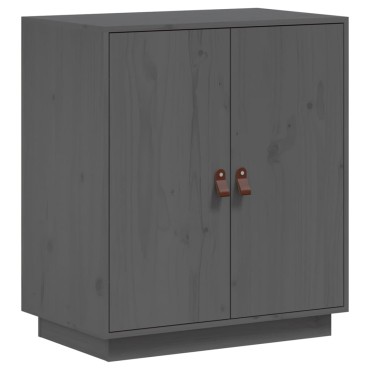 vidaXL Μπουφές Γκρι 65,5x40x75cm από Μασίφ Ξύλο Πεύκου 1 τεμ.