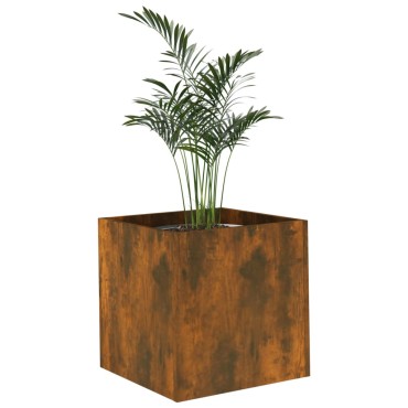 vidaXL Ζαρντινιέρα Καπνιστή δρυς 40x40x40 εκ. από Επεξεργασμένο Ξύλο