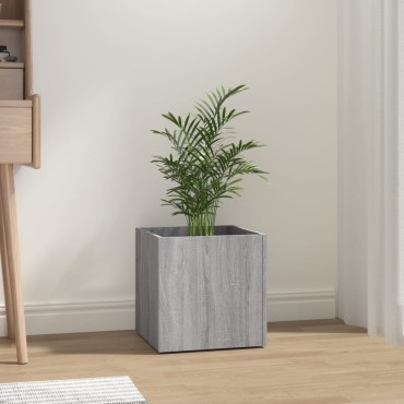 vidaXL Ζαρντινιέρα Γκρι sonoma 40 x 40 x 40 εκ. από Επεξεργασμένο Ξύλο