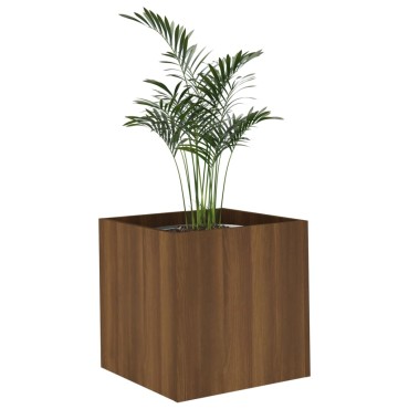 vidaXL Ζαρντινιέρα Καφέ δρυς 40 x 40 x 40 εκ. από Επεξεργασμένο Ξύλο