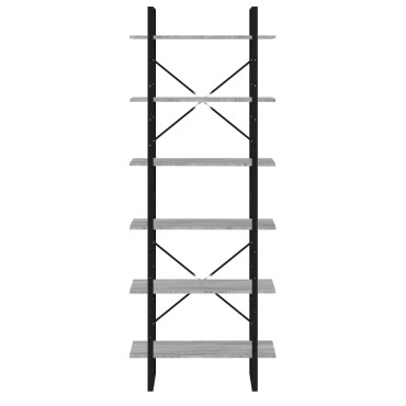 vidaXL Ραφιέρα Γκρι Sonoma 80x30x210cm από Επεξεργασμένο Ξύλο 1 τεμ.