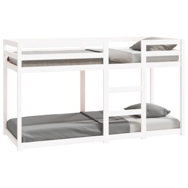 vidaXL Κουκέτα Λευκό 75x190cm από Μασίφ Ξύλο Πεύκου 1 τεμ. - Μονό