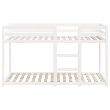 vidaXL Κουκέτα Λευκό 75x190cm από Μασίφ Ξύλο Πεύκου 1 τεμ. - Μονό