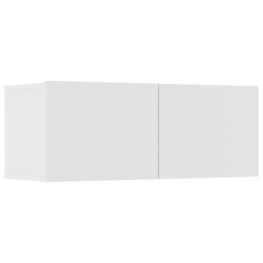vidaXL Έπιπλα Τηλεόρασης 4 τεμ. Λευκό 80x30x30cm Επεξ. Ξύλο