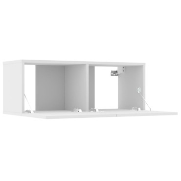 vidaXL Έπιπλα Τηλεόρασης 4 τεμ. Λευκό 80x30x30cm Επεξ. Ξύλο