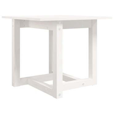 vidaXL Τραπεζάκι Σαλονιού Λευκό 50x50x45cm από Μασίφ Ξύλο Πεύκου 1 τεμ.