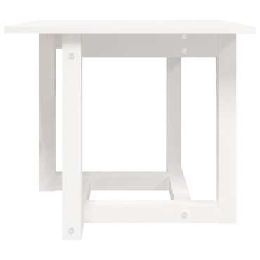 vidaXL Τραπεζάκι Σαλονιού Λευκό 50x50x45cm από Μασίφ Ξύλο Πεύκου 1 τεμ.