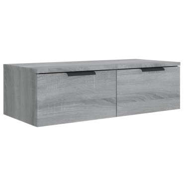 vidaXL Ντουλάπια Τοίχου 2 τεμ. Γκρι Sonoma 68x30x20cm Επ. Ξύλο