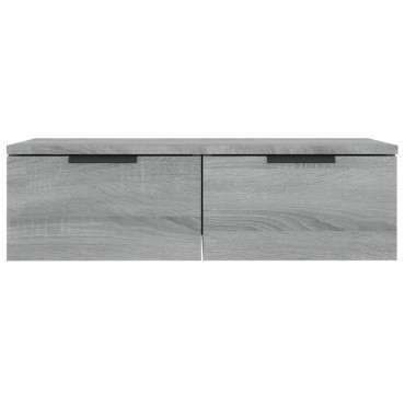 vidaXL Ντουλάπια Τοίχου 2 τεμ. Γκρι Sonoma 68x30x20cm Επ. Ξύλο