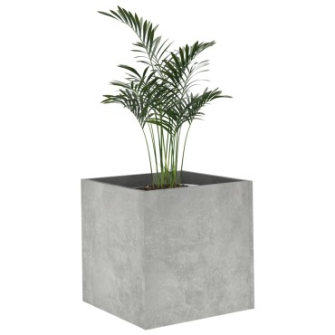 vidaXL Ζαρντινιέρα Γκρι Σκυροδέματος 40x40x40 εκ. Επεξεργασμένο Ξύλο