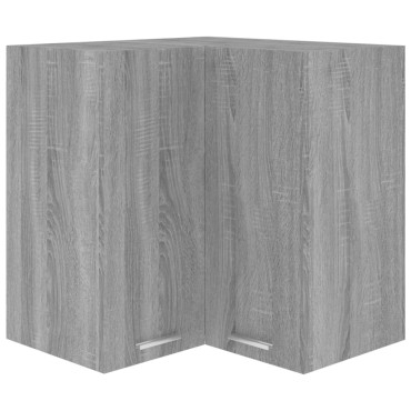 vidaXL Ντουλάπι Κρεμαστό Γωνιακό Lyon Γκρι Sonoma 57x57x60cm 1 τεμ.