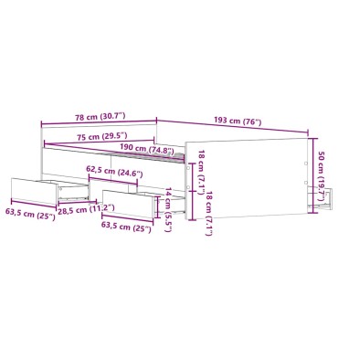vidaXL Κομοδίνα Κρεμαστά 2 τεμ. Καπνιστή Δρυς 40x30x15cm Επεξεργ. Ξύλο