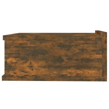 vidaXL Κομοδίνα Κρεμαστά 2 τεμ. Καπνιστή Δρυς 40x30x15cm Επεξεργ. Ξύλο