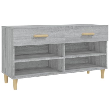 vidaXL Παπουτσοθήκη Γκρι Sonoma 102x35x55cm από Επεξεργασμένο Ξύλο