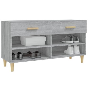 vidaXL Παπουτσοθήκη Γκρι Sonoma 102x35x55cm από Επεξεργασμένο Ξύλο