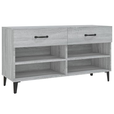 vidaXL Παπουτσοθήκη Γκρι Sonoma 102x35x55cm από Επεξεργασμένο Ξύλο