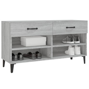 vidaXL Παπουτσοθήκη Γκρι Sonoma 102x35x55cm από Επεξεργασμένο Ξύλο