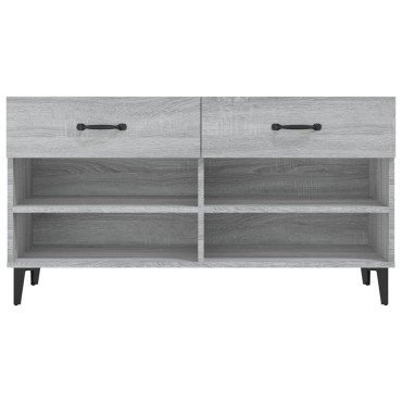 vidaXL Παπουτσοθήκη Γκρι Sonoma 102x35x55cm από Επεξεργασμένο Ξύλο