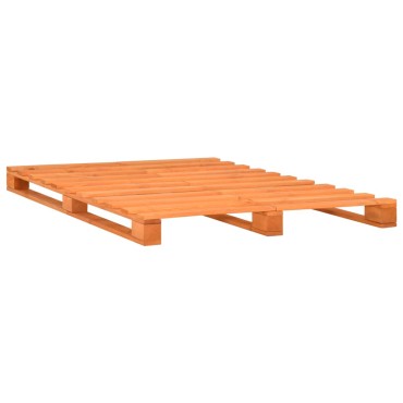 vidaXL Πλαίσιο Κρεβατιού Καφέ 140x200cm Παλέτες Μασίφ Ξύλο Πεύκου 1 τεμ. - Διπλό