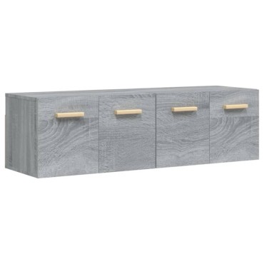 vidaXL Ντουλάπια Τοίχου 2 τεμ. Γκρι Sonoma 60x36,5x35cm Επεξ. Ξύλο