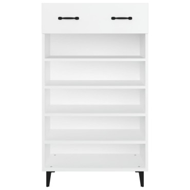 vidaXL Παπουτσοθήκη Λευκή 60x35x105cm από Επεξεργασμένο Ξύλο