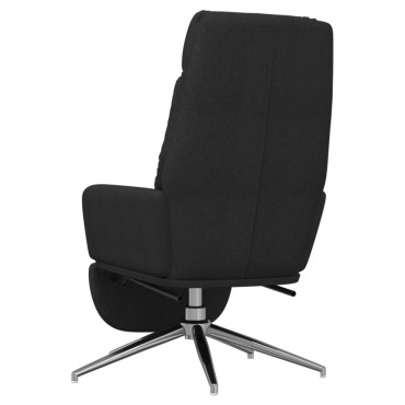 vidaXL Πολυθρόνα Relax Μαύρη Υφασμάτινη με Υποπόδιο 70x77x98cm 1 τεμ.