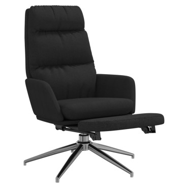 vidaXL Πολυθρόνα Relax Μαύρη Υφασμάτινη με Υποπόδιο 70x77x98cm 1 τεμ.