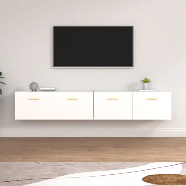 vidaXL Ντουλάπια Τοίχου 2 τεμ. Λευκά 100x36,5x35cm Επεξεργασμένο Ξύλο