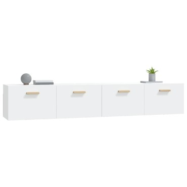vidaXL Ντουλάπια Τοίχου 2 τεμ. Λευκά 100x36,5x35cm Επεξεργασμένο Ξύλο