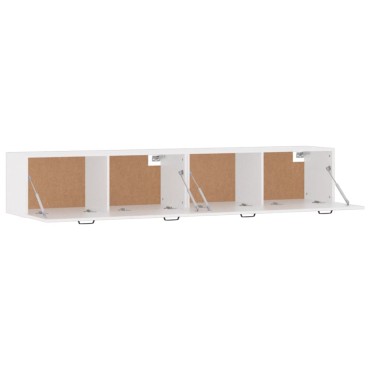 vidaXL Ντουλάπια Τοίχου 2 τεμ. Λευκά 100x36,5x35cm Επεξεργασμένο Ξύλο
