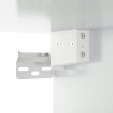 vidaXL Έπιπλο Καθρέπτη με LED Γυαλιστερό Λευκό 70x16,5x60cm 1 τεμ.