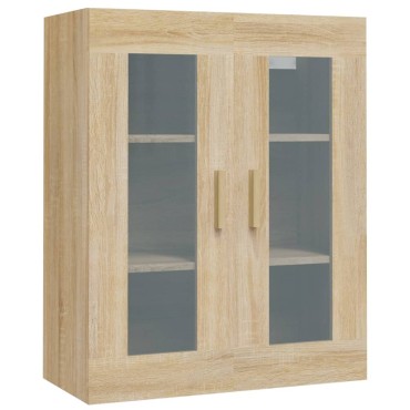 vidaXL Κρεμαστό Ντουλάπι Τοίχου Sonoma Δρυς 69,5x34x90cm Επεξ. Ξύλο 1 τεμ.