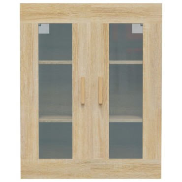 vidaXL Κρεμαστό Ντουλάπι Τοίχου Sonoma Δρυς 69,5x34x90cm Επεξ. Ξύλο 1 τεμ.