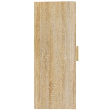 vidaXL Κρεμαστό Ντουλάπι Τοίχου Sonoma Δρυς 69,5x34x90cm Επεξ. Ξύλο 1 τεμ.