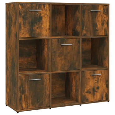 vidaXL Βιβλιοθήκη Καπνιστή Δρυς 90x30x90cm από Επεξεργασμένο Ξύλο 1 τεμ.