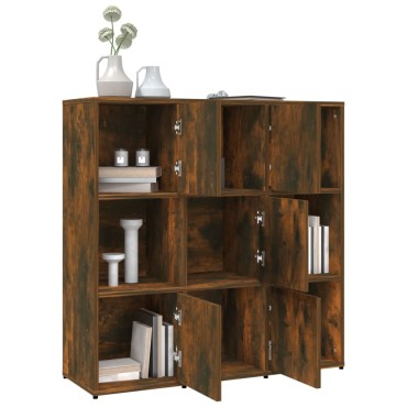 vidaXL Βιβλιοθήκη Καπνιστή Δρυς 90x30x90cm από Επεξεργασμένο Ξύλο 1 τεμ.