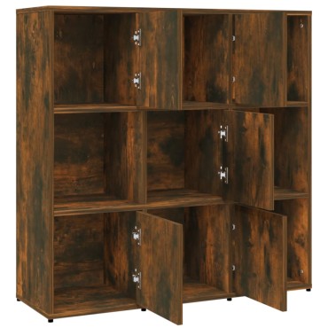 vidaXL Βιβλιοθήκη Καπνιστή Δρυς 90x30x90cm από Επεξεργασμένο Ξύλο 1 τεμ.