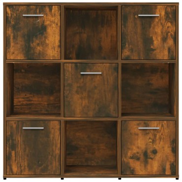 vidaXL Βιβλιοθήκη Καπνιστή Δρυς 90x30x90cm από Επεξεργασμένο Ξύλο 1 τεμ.