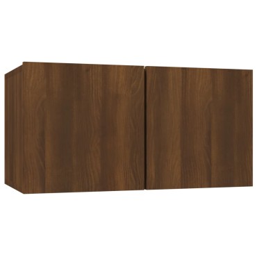 vidaXL Έπιπλα Τηλεόρασης Κρεμαστά Καφέ 60x30x30cm Επεξ. Ξύλο
