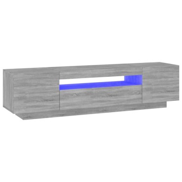 vidaXL Έπιπλο Τηλεόρασης με LED Γκρι Sonoma 160x35x40cm