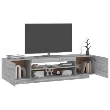 vidaXL Έπιπλο Τηλεόρασης με LED Γκρι Sonoma 160x35x40cm